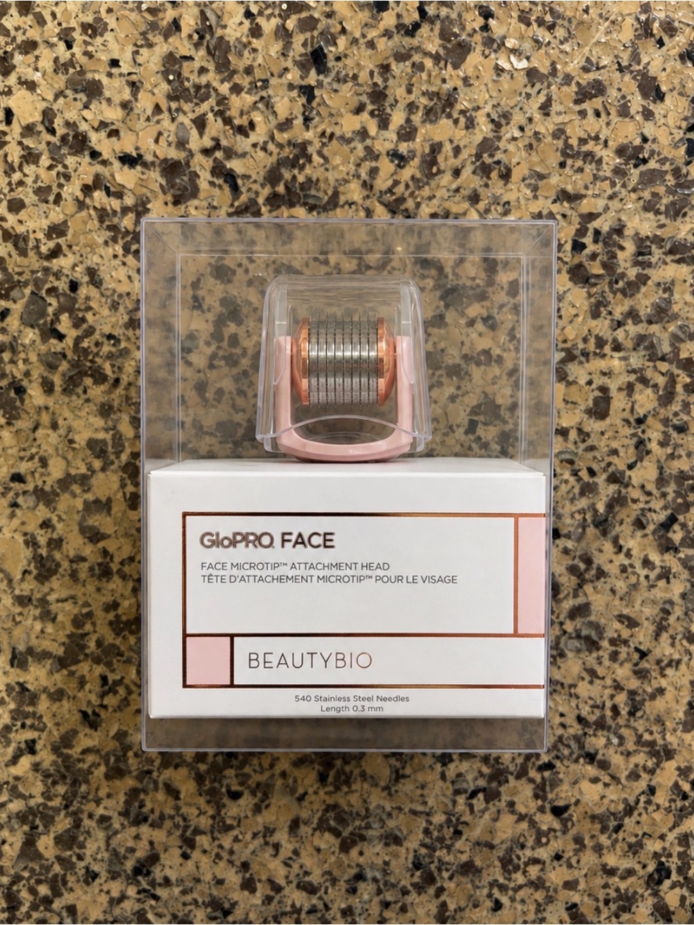 GloPRO FACE Microneedling Attachment Head — Rose Gold/Metallic